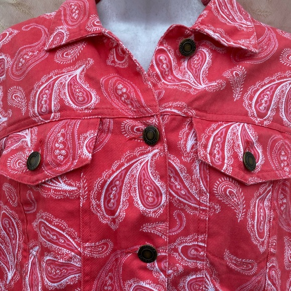 Jessica London size 14W jean jacket filigree pattern - Picture 12 of 12